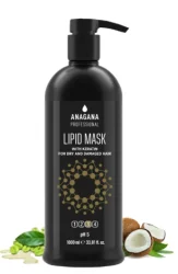 Маска "Ліпідна" з кератином для сухого та пошкодженого волосся Anagana Professional Lipid Mask, 1000 мл