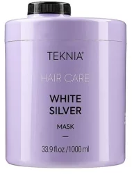 Маска для нейтралізації жовтого відтінку для світлого та мелірованого волосся Lakme Teknia White Silver Mask, 1000 мл
