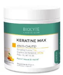 Добавка диетическая,  увеличивает объем волос и стимулирует его рост Biocyte Keratine Max, 20 x 12 гр