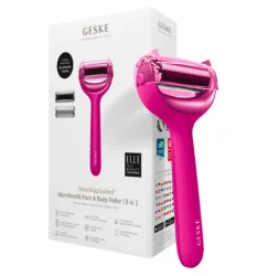 Электронный роллер для лица и тела с микроиглами GESKE MicroNeedle Face&Body Roller 8 в 1 Magenta