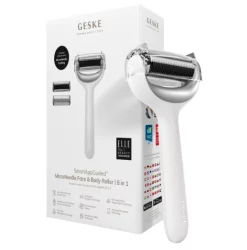 Электронный роллер для лица и тела с микроиглами GESKE MicroNeedle Face&Body Roller 8 в 1 White