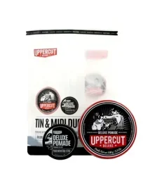 Подарочный набор для укладки волос Uppercut Deluxe Tin & Midi Duo Deluxe Pomade