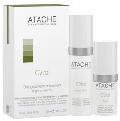 Высокоинтенсивный ночной уход Atache C Vital Biological Triple-Antioxidant Night Protector (fluid30ml + ser/15ml)