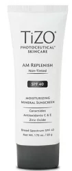 Дневной питательный крем без оттенка  Tizo Photoceutical Skincare AM Replenish Non-Tinted SPF 40, 50 мл