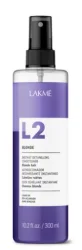 Двофазний незмивний спрей-кондиціонер Lakme L2 Blonde Instant Detangling Conditioner для світлого та сивого волосся, 300 мл