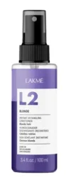 Двофазний незмивний спрей-кондиціонер Lakme L2 Blonde Instant Detangling Conditioner для світлого та сивого волосся, 100 мл