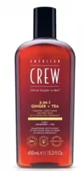 Шампунь American Crew Energizing Shampoo, Кондиционер и Body wash Ginger Tea, 450 мл