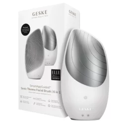Электронная звуковая термощетка для лица Geske Sonic Thermo Facial Brush 6 в 1 White