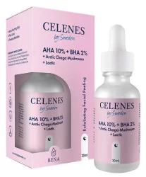 Пилинг-сыворотка с кислотами Celenes celenes aha+bha+lactic+arctic chaga mushroom, 30 мл