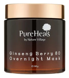 Нічна маска для обличчя з женьшенем Pureheals Ginseng Berry 80 Overnight Mask, 100млл