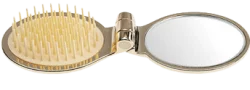 Щётка складная с зеркалом Janeke золото