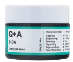 Заспокійлива нічна маска для обличчя Q+A Cica Calming Overnight Mask із центелою, 50 г