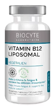 Антиоксидант, зменшує втому та підтримує імунітет Biocyte VITAMINE B12 liposomal, 30 капсул