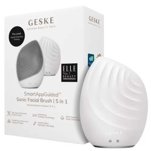 Електронна ультразвукова щітка для обличчя Geske Sonic Facial Brush 5 в 1 White