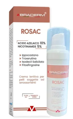 Крем с азелаиновой кислотой для кожи подверженной покраснениям и розацеа DermAfirm Braderm Rosac Cream, 30 мл