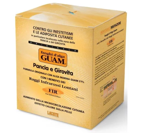Грязевая маска из морских водорослей &quot;для живота и талии&quot; с разогревающим действием Guam Fir Fanghi D'alga Pancia e Girovita, 500 г