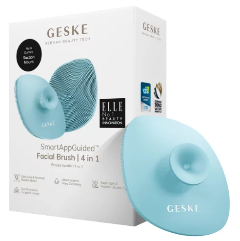 Щітка для обличчя з тримачем 4 в 1 бірюзова Geske Facial Brush 4 in 1  Turquoise