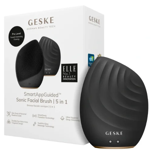Електронна ультразвукова щітка для обличчя Geske Sonic Facial Brush 5 в 1 gray