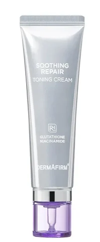 DermAfirm Soothing Repair Toning Cream R4 Отбеливающий тонирующий крем &ndash; эффективно освещает пигментацию, сужает поры, повышает упругость и придает коже здоровое сияние.  Особенности использования: Мощный осветительный комплекс: глутатион, ниацинамид и ба