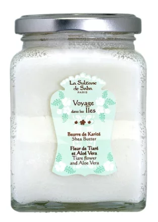 Масло карите &quot;Тиаре и Алое Вера&quot; La Sultane De Saba Tahitian Shea Butter Tiare Flower And Aloe Vera, 300 мл