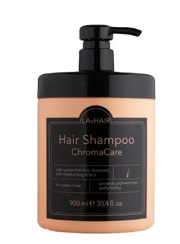 Шампунь для захисту кольору фарбованого волосся з зволожуючим ефектом LavHair ChromaCare, 900 мл