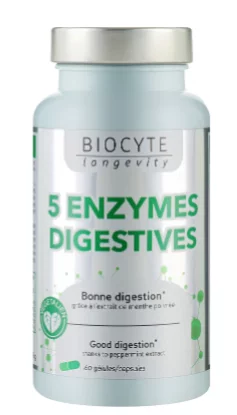 Пищевая добавка для пищеварения Biocyte Longevity 5 Enzymes, 60 шт