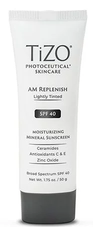 Дневной питательный крем с легким оттенком  Tizo Photoceutical Skincare AM Replenish Lightly Tinted SPF 40, 50 мл