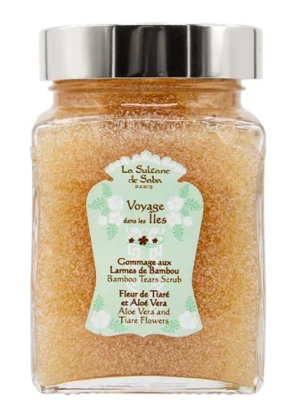 Скраб для тіла з бамбуком La Sultane de Saba Voyage Iles Bamboo Tears Scrub Aloe Vera and Tiare Flowers, 300 мл