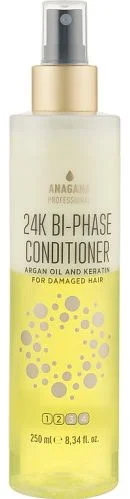 Двофазний кондиціонер з олією арганії та кератином для сухого волосся  Anagana 24K Bi-Phase Conditioner, 250 мл