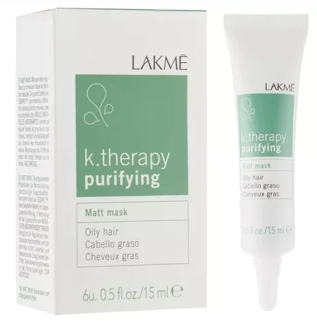 Матирующая маска для жирных волос Lakme K.Therapy Purifying Matt Mask, 6х15мл