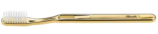 Зубна щітка середньої жорсткості золотиста Janeke Golden Toothbrush