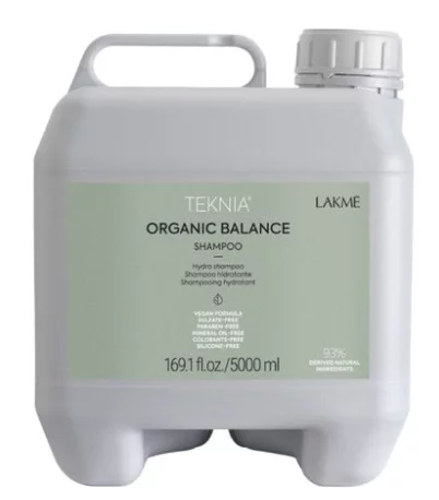 Зволожуючий безсульфатний шампунь для волосся Lakme Teknia Organic Balance Shampoo, 5000 мл