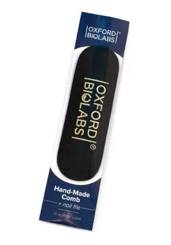 Пластмассовая расческа ручной работы в наборе с пилочкой для ногтей Oxford Biolabs