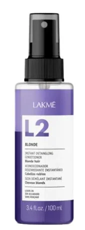 Двофазний незмивний спрей-кондиціонер Lakme L2 Blonde Instant Detangling Conditioner для світлого та сивого волосся, 100 мл