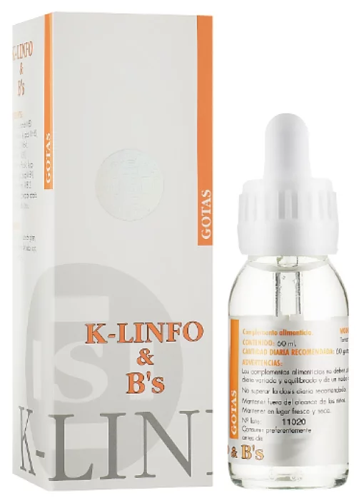 Пищевая добавка &quot;Противоотёчное средство&quot; Simildiet Laboratorios K-Linfo And B's Drops, 60 мл