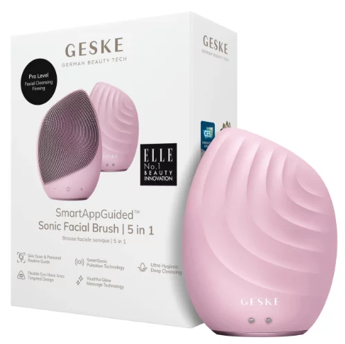 Електронна ультразвукова щітка для обличчя Geske Sonic Facial Brush 5 в 1 Pink
