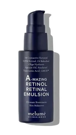Ночной крем-эмульсия с ретиноидом и ретиналем Melume A-mazing Retinol Retinal Emulsion, 30 мл