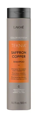 Шампунь для окрашенных волос медных оттенков Lakme Teknia Color Refresh Saffron Copper Shampoo, 300 мл