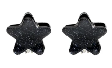 Набір крабиків Black Tinsel Emi Jay Baby Star Clip Set In Black Tinsel