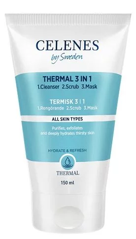 Термальна очищувальна пілінг-маска 3в1 Celenes, 150 мл