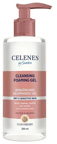 Очищающая пенка-гель с морошкой для сухой и чувствительной кожи Celenes, 250 мл
