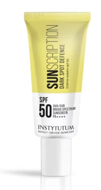 Сонцезахисний крем з освітлювальним ефектом Institutum Sunscription Dark Spot Defence SPF 50, 10 мл
