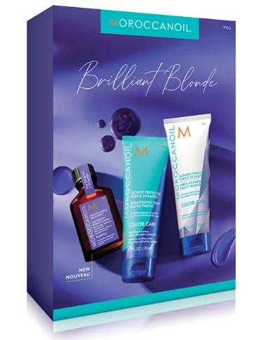 Набір  стайлінг Moroccanoil Brilliant Blonde Purple Trio Kit