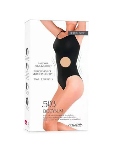 Боди с эффектом похудения и коррекции фигуры Arosha Body Slim Размер  S/M NUDE