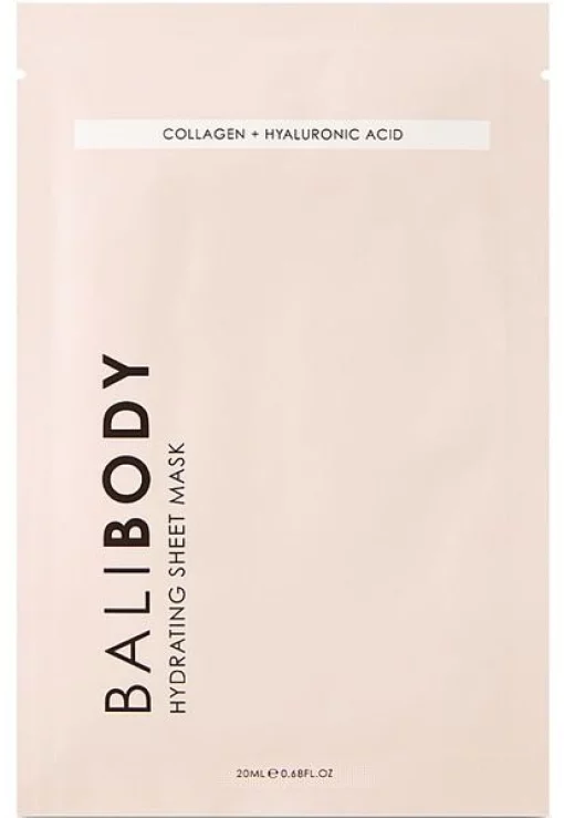 Зволожуюча тканинна маска для обличчя з колагеном та гіалуроновою кислотою Bali Body Hydrating Sheet Mask, 20 мл