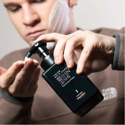 Мужская очищающая пенка для бритья Men's Skin Care Cleansing Foam &quot;SHINSHI&quot; 400 мл