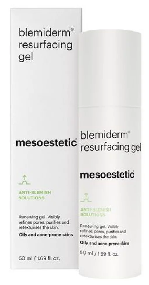 Відновлюючий та ретекстуруючий гель для комбінованої, жирної, схильної до акне шкіри  Mesoestetic Anti-Blemish Solutions Blemiderm Resurfacing Gel, 50 мл