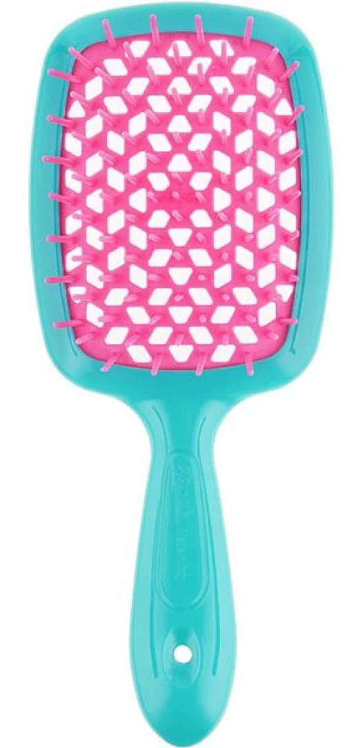 Гребінець для волосся Janeke Superbrush the Original Small (бірюзовий з рожевим)