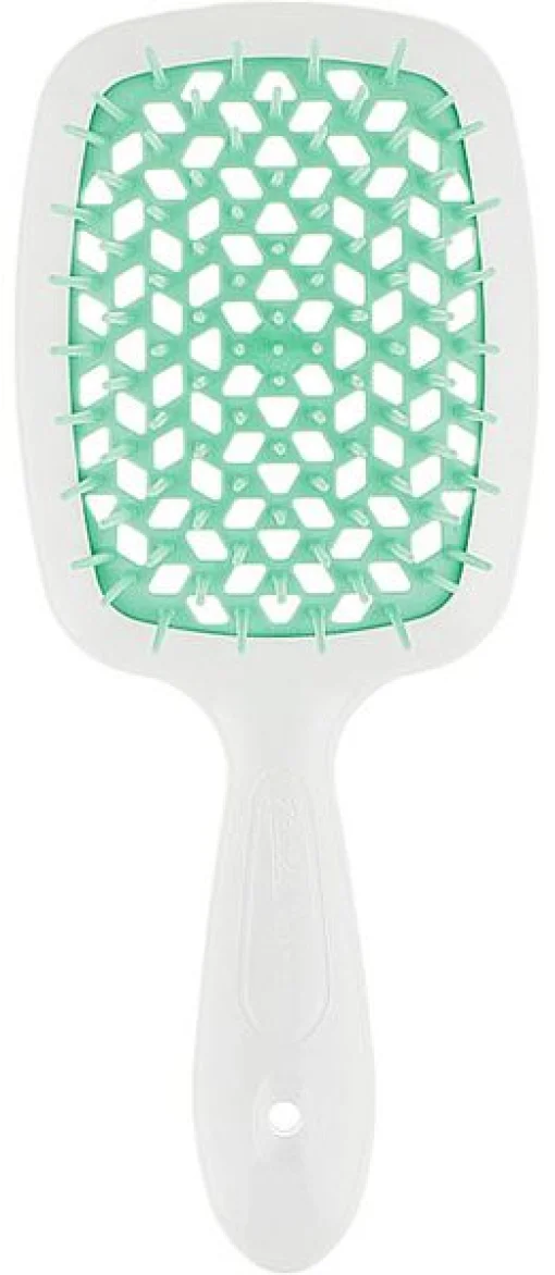 Гребінець для волосся Janeke Superbrush the Original (біло-смарагдовий)