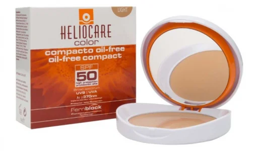 Сонцезахисна компактна пудра на водній основі (світлий)Cantabria Heliocare Color Oil-Free Compact SPF 50, 10 г